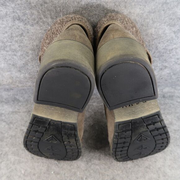 Roxy Shoes Womens 9.5 Bootie Lace Up Block Heel Fold Over Cap Toe Casual Taupe - Picture 12 of 16